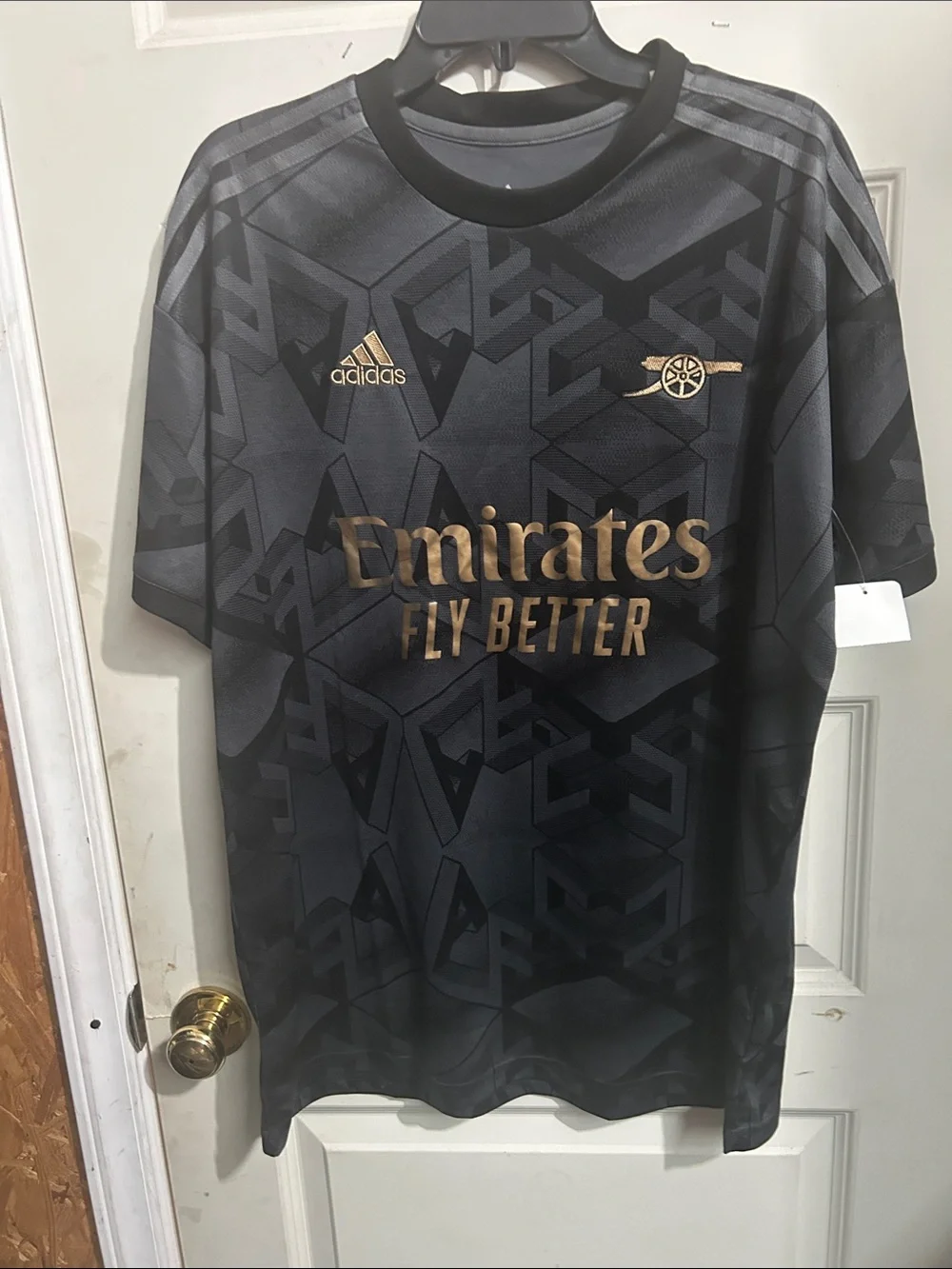 adidas Arsenal Black and Gold Training Jersey